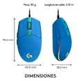 thumbnail image 2 of Mouse Logitech G203  LightSync Azul, 2 of 4