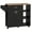Black, variant on ModFusion Kitchen Cart, Two-Door, Rolling Island with Drawer, Shelves, Spice, Wine Racks, 34.84" Length