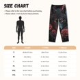 thumbnail image 3 of Fotbe Rose Full Moon Black Wolf Pantalones de Pijama para Mujer, Pantalones de Dormir, Pantalones Pj con Cordón y Bolsillos-Small, 3 of 6