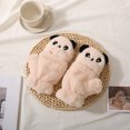 thumbnail image 1 of Winter Warm Flip Fluffy Gloves Student Writing Open Finger Cartoon Panda Riding Warm Coldproof Gloves, 1 of 6