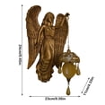 thumbnail image 2 of Retro Art Wall Lamp - Vintage Style Wall Sconce with Frosted Crystal, Battery Operated Magical Wall Lamp for Bedroom, Bathroom, Living Room, Fantasy-Themed Decorative Lighting (9in), 2 of 12