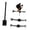 A, variante sur Terraxo Girouette en Fer Art Girouette Extérieure Vintage Ornement de Jardin en Métal Indicateur Décoratif de Direction du Vent Montage sur Toit Convient pour Clôture de Ferme Courtya C