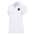 thumbnail image 2 of Women's Antigua White Milwaukee Brewers Era Stars and Stripes Team Logo Polo, 2 of 3