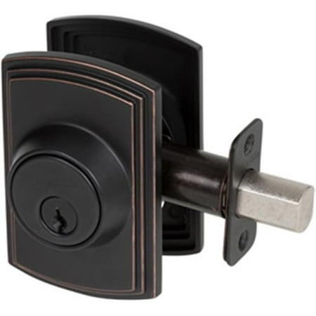 Delaney Italian Collection 372007 Deadbolt Single Cylinder Edged Bronze