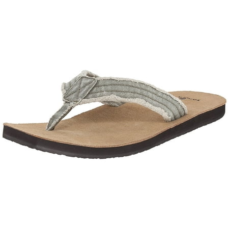 - Sanuk Mens Fraid Not Flip Flop - Olive - 9 M US - SMS2117-OLIVE-9