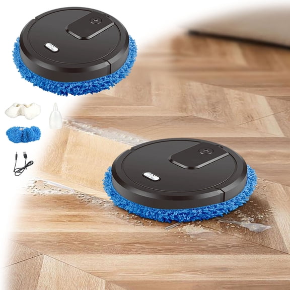 Dry And Wet Sweeping Robot Vacuum And Mop Combo With Spray Function And & Pads - Cordless Electric Mopping Cleaner For Hard Floor, Automatic For Pet Hair And ,Black !