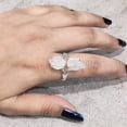 thumbnail image 2 of Rainbow Moonstone Ring, Rough Moonstone Gemstone Ring, June Birthstone, Double Stone, 925 Sterling Silver, Womens Ring, Christmas, Thanksgiving, Handmade, Statement Jewelry, Rough Gemstone Jewelry, 2 of 6