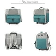 thumbnail image 2 of Pet Wheeled Carrier Backpack, Cat Dog Stroller Bag with Trolley Travel Carrier, Car Seat, Comfortable and Ventilated, Removable Wheel Storage Pocket Green, 2 of 6