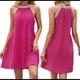 thumbnail image 3 of Vestido para Mujer, Sin Mangas, con Bloques de Color, Color Rosa y Rojo, Talla L, 3 of 7