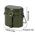 thumbnail image 4 of Portable Mess Kit Hiking Picnic BBQ Beach Camping Cookware Mess Camping Pots Pans Set, Aluminum MessKit, 4 of 8
