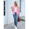 thumbnail image 5 of Womens Jacket Coat Casual Stand Collar Zip Up Fall Fashion Jackets Outfits with Pockets Pink XXL, 5 of 8