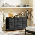 thumbnail image 4 of Tuekys Dresser TV Stand with Storage for 55'' TV, Bedroom TV Table Dresser with 10 Drawers and Power Outlet, TV & Media Console Table Furniture for Living Room, Black Oak, 4 of 10