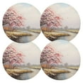 thumbnail image 2 of Trees Pink Round Plate Mats Non-Slip Place Mat Washable PVC Table Mats Set of 4 Heat Resistant Table Decoration for Kitchen Dining, 2 of 7