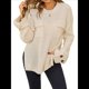 thumbnail image 2 of Blusas de Punto para Mujer 2025, Suéter de Cuello Redondo de Larga Extragrande, Blusas Informales de Negocios, Suéter Básico. Albaricoque M, 2 of 10