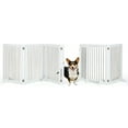 thumbnail image 2 of Freestanding 6-Panel Dog Gate with 4 Support Feet for Stairs-White, Dog Gate, Freestanding Pet Gate for The House, Doorway, Stairs, Pet Puppy Safety Fence, 2 of 8