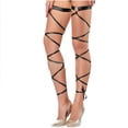 thumbnail image 3 of JMYHOAM Socks for Women Women Fashion Solid Color Bright Imitation Slip Garters Leg Ring Long Strap, 3 of 3