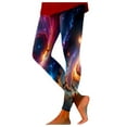 thumbnail image 2 of Stephy Galaxy Costume Women Colorful Leggings Fancy Costume Glitter 3D Printing Costume for Women, Orange, XXL, 2 of 4