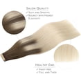 thumbnail image 4 of GFDYREE Extensions de Cheveux à Ruban WENNALIFE pour Femmes, 20 Pcs 50g 18 Pouces Ombré Brun Sable à Blond Platine Extensions de Cheveux à Ruban en Cheveux Humains Rallonge Cheveux Humain Lisse Cheveux Invisibles, 4 of 5