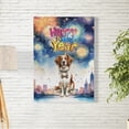 thumbnail image 2 of Happy New Year with Brittany Spaniel Fireworks Holiday Xmas Winter 2025 Vertical Matte Canvas Poster Brittany Dog Lover Gifts Idea Wall Art Home Decor - 00025, 2 of 5
