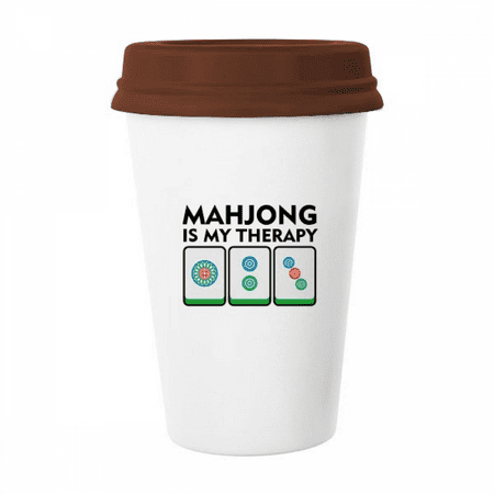

Healing Mahjong Happy Art Deco Fashion Mug Coffee Drinking Glass Pottery Cerac Cup Lid