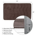 thumbnail image 5 of Large Bathroom Rugs Non Slip, Memory Foam Bath Mat, PVC Dot Bottom Quick Dry Bath Rug Runner, Absorbent Shower Mat for Bathroom Floor Tub, 20 x 32 Inch, Brown, 5 of 10