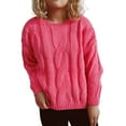thumbnail image 1 of Liacowi Women Juniors Knit Pullover Long Sleeve Loose Fit Sweater Teen Girl Fall Winter Cable Jumper Knitwear Tops, 1 of 9