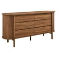 thumbnail image 2 of Cadence 6-Drawer Curved Dresser in Walnut, 2 of 9