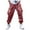 Red, variant on Men New Trousers Solid Color Labeling Cargo Pants Drawstring Ankle-Tied Sweatpants With Pockets Design Durable Skin Friendly Fabric For Adult