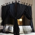 thumbnail image 1 of Dosel para cama AIOOO de doble capa, mosquitero negro para cama queen, 1 of 7