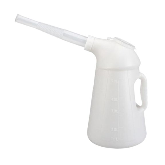 Oil Measuring Container Automotive Oil Dispenser Motor Oil Container with Caps and Flexible Spout for Automotive Oil Change