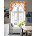 thumbnail image 4 of Fall Swag Valances for Windows, Small Curtains Drapes, Orange Pumpkins Thanksgiving Maple Leaf Plaid Kitchen Window Curtains Over Sink Rod Pocket Window Treatment Valance for Bedroom/Bathroom 56"x36", 4 of 5