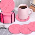 thumbnail image 5 of Posavasos de 8 piezas con soporte, posavasos absorbentes de tejido de algodón para bebidas, juego de posavasos minimalistas para decoración del hogar para mesa de protección de mesa de madera, 5 of 5