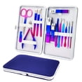 thumbnail image 1 of SHICEN Juego de manicura Kit de cortaúñas profesional Herramientas de cuidado de pedicura Kit de aseo profesional para mujeres - Acero inoxidable premium con estuche de viaje azul Juego de 15 piezas G, 1 of 5