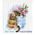 thumbnail image 3 of Ambesonne Valentines Day Shower Curtain, Kitten, 69"Wx84"L, Multicolor, 3 of 5