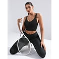 thumbnail image 6 of Deyllo Women's High Impact Sports Bras Padded Wireless Workout Crop Tank Top Yoga Exercise Bras,Black XL, 6 of 8