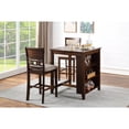 thumbnail image 2 of New Classic Furniture Gia Solid Wood Counter Table W/2 Chairs in Cherry Brown, 2 of 15