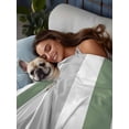 thumbnail image 3 of Sage Green Grey Striped Queen Size Flat Sheet, Wrinkleproof & Fadeproof Cooling Flat Bed Sheet Only, Minimalist Farmhouse Stripe Breathable Soft Bedding Top Sheets 90 x 102 Inches, 3 of 8