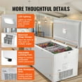 thumbnail image 5 of KFFKFF Top-Open Chest Freezer 17.2 Cu.ft / 488 L Deep Freezer & 4 Detachable Baskets, Top Opening Door Commercial Chest Freezers with Secure Lid, 7-Level Temperature control, 5 of 8