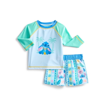 Character Baby Boy Rash Guard and Swim Trunk Set, 2-Piece, Sizes 0-12M
