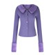 thumbnail image 4 of Pntutb, cárdigan de manga larga de nuevo estilo de invierno para mujer, cuello de lana de Color sólido, abrigo de suéter de un solo pecho tejido Sexy Pntutb Pntutb-3933, 4 of 6