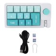 thumbnail image 2 of 12 Teclas Mecánicos Teclado De Juego, Teclado Numérico Con Cable Con Luz De Fondo LED RGB, Roller De Joystick, Tipo C Teclado Numérico Programable Macro Intercambiable En, 2 of 7