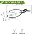 thumbnail image 4 of Espejos retrovisores universales ajustables para motocicleta Unique Bargains, espejo lateral retrovisor de aluminio y plástico, 1 juego negro M8/M10 forma ovalada, 4 of 7