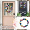 thumbnail image 6 of Horivan Easter Butterfly Wreath Artificial Flowers Wall Door Decoration for Spring Home Hotel Restaurant Window Display Decor, 6 of 6
