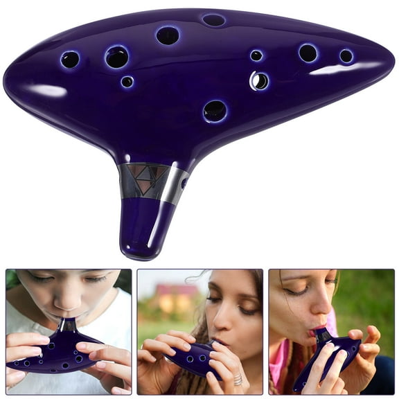 OUNONA Flute Clay Alto C-tuning Pottery Music Lover Gift Baby