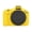 Yellow, variant on Litchi Texture Soft Silicone Protective Case For Canon EOS R100