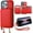 Red, variant on for MagSafe Crossbody Wallet Case Compatible with iPhone 14 Pro Max, RFID Blocking Protective Purse Case with Card Slots Holder Kickstand Wrist Strap Lanyard Zipper 6.7 Inch 5G (Black)