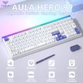 thumbnail image 6 of Restored AULA Hero 99 RT Mechanical Keyboard 0.005mm RT RGB Neon Light Box Hot-swappable Customized Wired Keyboard Specially Designed for Professional-Grade Gaming and E-Sports, 6 of 7