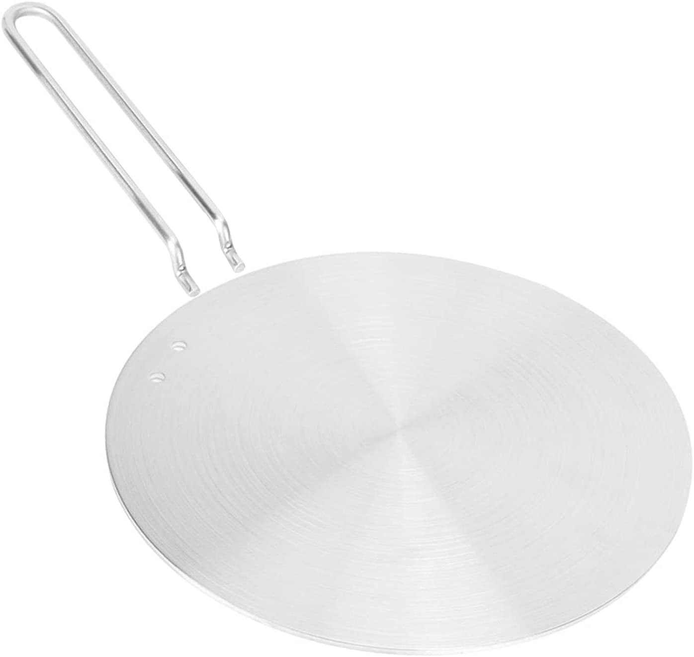 ABCISI Induction Converter Heat Diffuser Simmer Ring Plate,Stainless Steel Heat Diffuser Induction Plate with Stainless Handle Adapter Converter Gas Electric Cooker Plate (22cm)