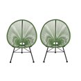 thumbnail image 3 of Costa Lounge Chair, Wire Lounge Chair, Plastic Lounge Chair, Beach Lounge Chair, Indoor-Outdoor Lounge Chair,Acapulco style Rattan,Weather Resistant,Patio Lounge Chair, Oval Lounge Chair - Set 2, 3 of 3