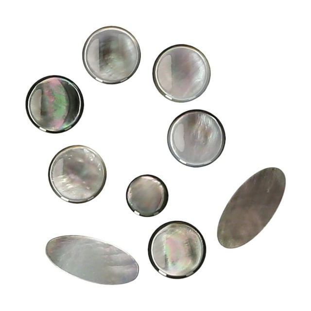 Botón para Saxofón 9pcs Saxofón Botones Shell Material Conjunto de 9pcs Sax Key Botones para Saxofón Alto Tomshoo Botón para Saxofón